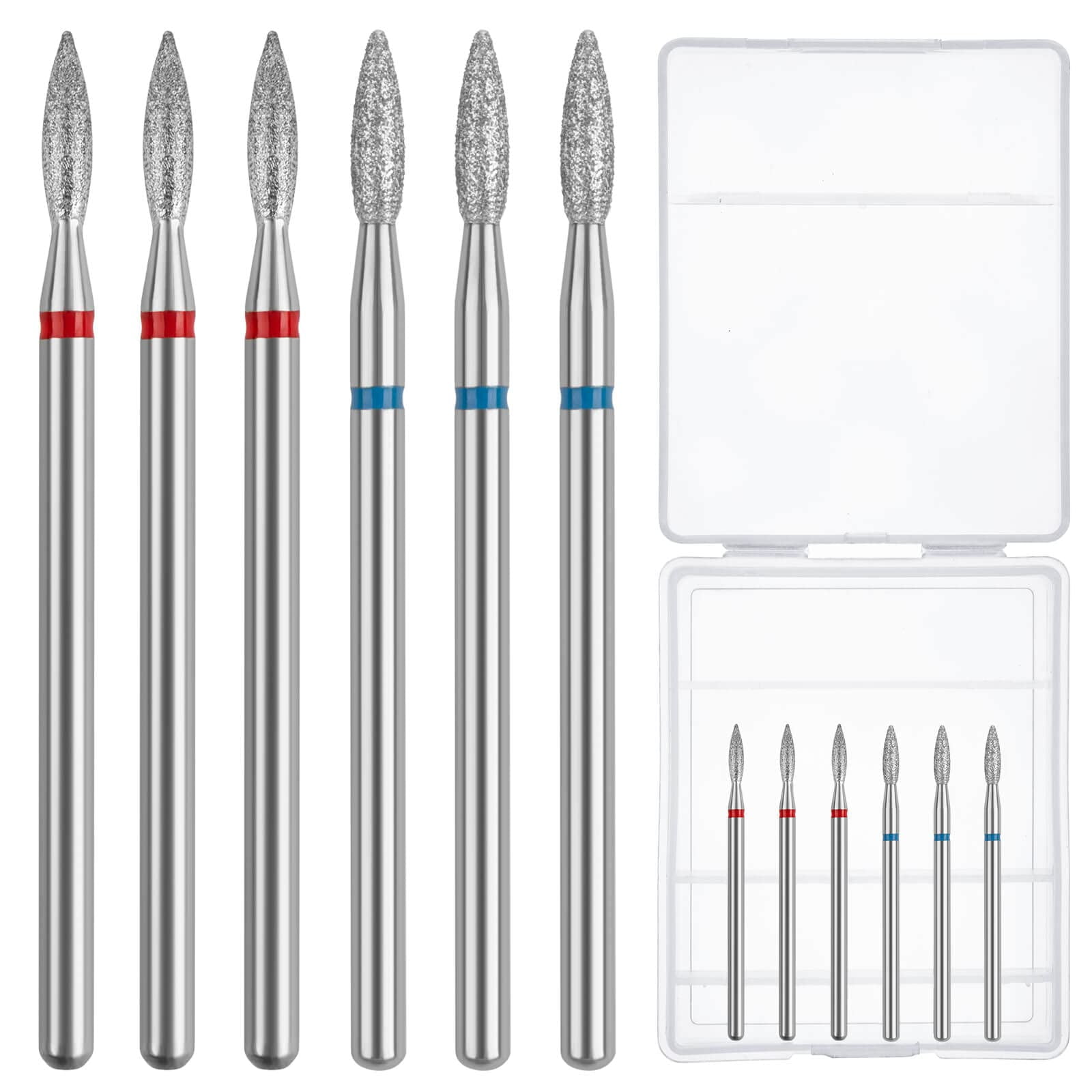 Difenni Cuticle Bit for Nail Drill Cuticle Drill Bits for Nails Cuticle Nail Drill Bits Flame Cuticle Clean Drill Bit for 3 32 Electric Nail File
