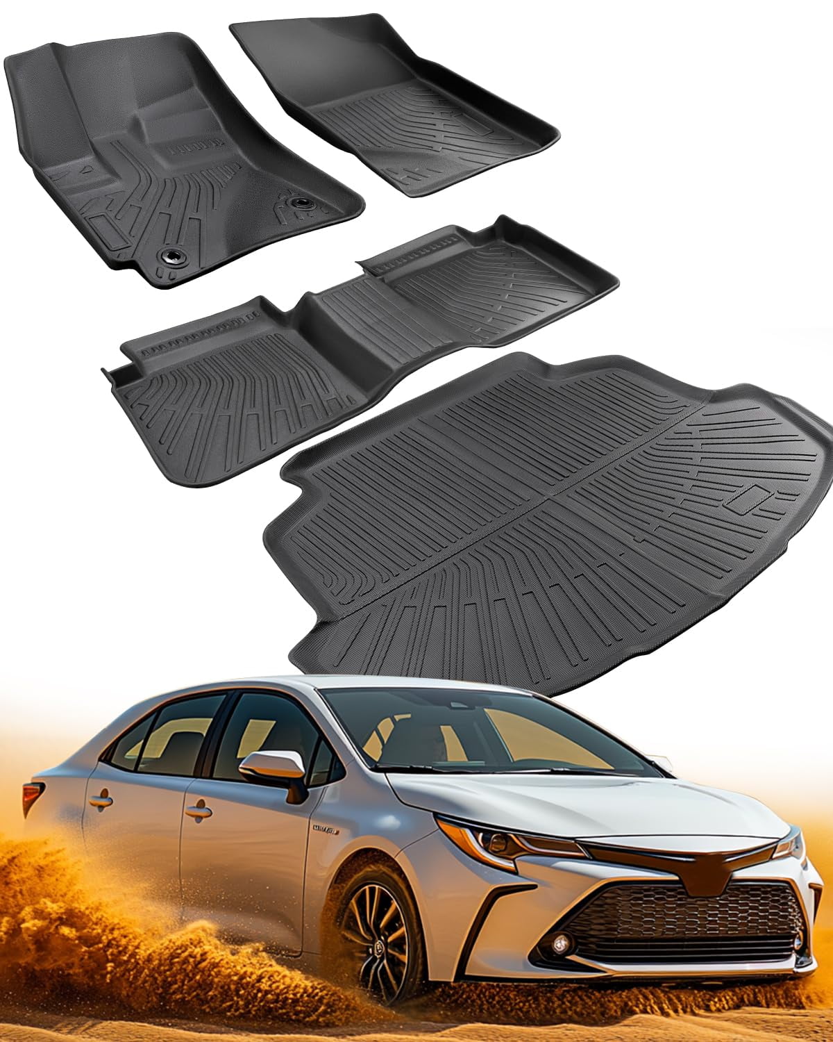 DiffCar® for Toyota Corolla Floor Mats & Cargo Liner 2015 2016 2017 ...