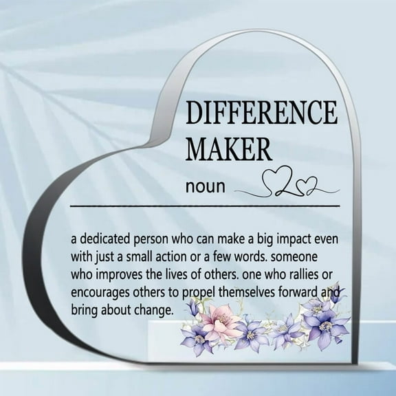 Difference Maker A Dedicated Person Thank You Gifts For Women Appreciation Gifts For Teacher Friends Coworkers Doctor Nurse Inspirational Quotes Gift Decorative Signs Plaques