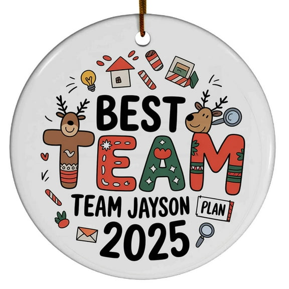 Difference Maker Definition Ceramic Christmas Ornament 2025 - Year & Name, Customized Appreciation Thank You for Coworker Boss, Christmas Ornament 2025, Custom Gift Christmas