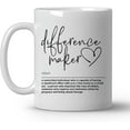 thumbnail image 1 of Difference Maker Definition Coffee Mugs, Heart Motivational Quotes Ceramic Coffee Mug, Appreciation Gifts for Coworkers Employee Bosses, Positive Office Supplies, 11oz Ceramic Cup White, 1 of 6
