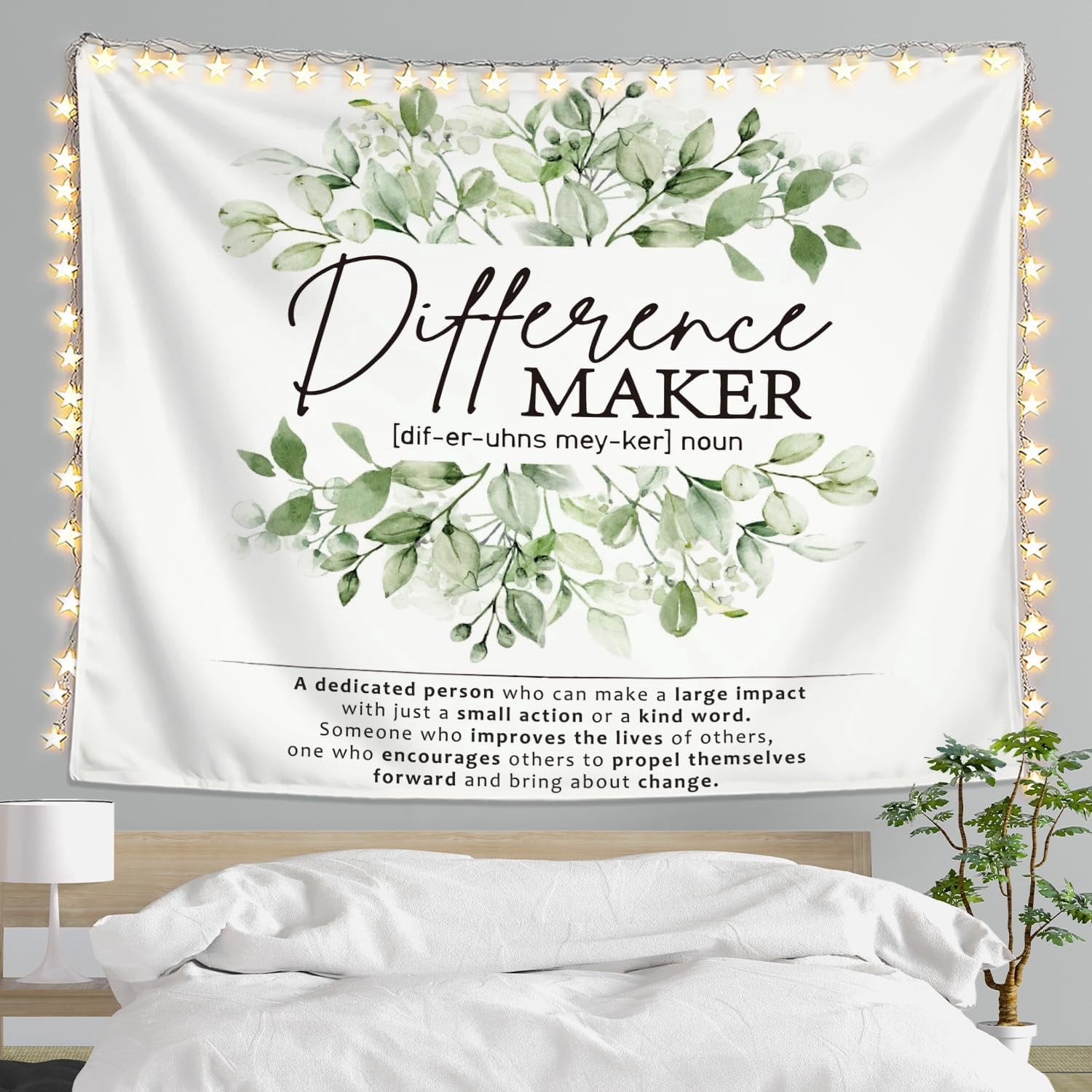 Difference Maker Definition Home Office Sage Green Tapestry Aestheti ...