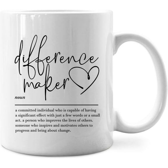 Difference Maker Definition Mug,Boss Mug,Difference Maker Coffee Mugs 11 Ounce,Funny Coffee Mug Cups,Thank You Appreciation Gift For Teacher Boss Leader Coworker