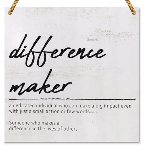Difference Maker Definition Wood Plaque Motivational Quotes Wooden Plaque Sign Decor for Home Office DecorationsMentor Teacher Appreciation GiftBest Friend Gift Wood Sign Wooden Wall Decor 5 * 5 inch