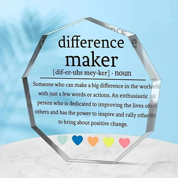 Difference Maker Gifts Thank You Gifts for Leader Boss Best Mom Mentor Coach Boss Manager Coworker Teacher Appreciation Quote Difference Maker Home Office Gift Desk Decor Signs Plaques