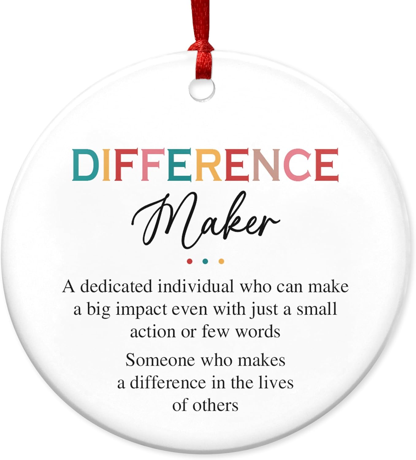 Difference Maker Gifts for Women Christmas Ornaments 2024, Thank You