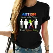 Different Ability - Autism Awareness - Asd - Dabbi Women's Trendy Graphic Tee for Warm Summer Days