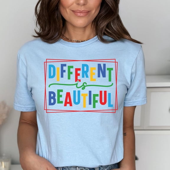 Different Is Beautiful Autism Awareness Shirt, Neurodiversity Support Tee, Inclusivity Matters Tee, Autism Acceptance Tee, Unique Minds Tee TSHIRT All Size S-5XL