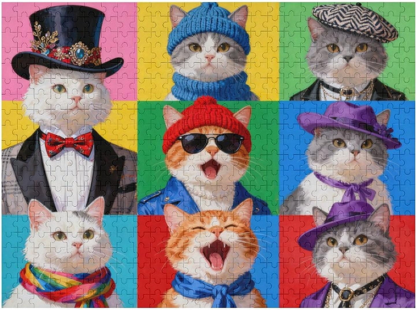 Different Breeds Cats 500 Piece Puzzle for Adults and Seniors, Adorable ...