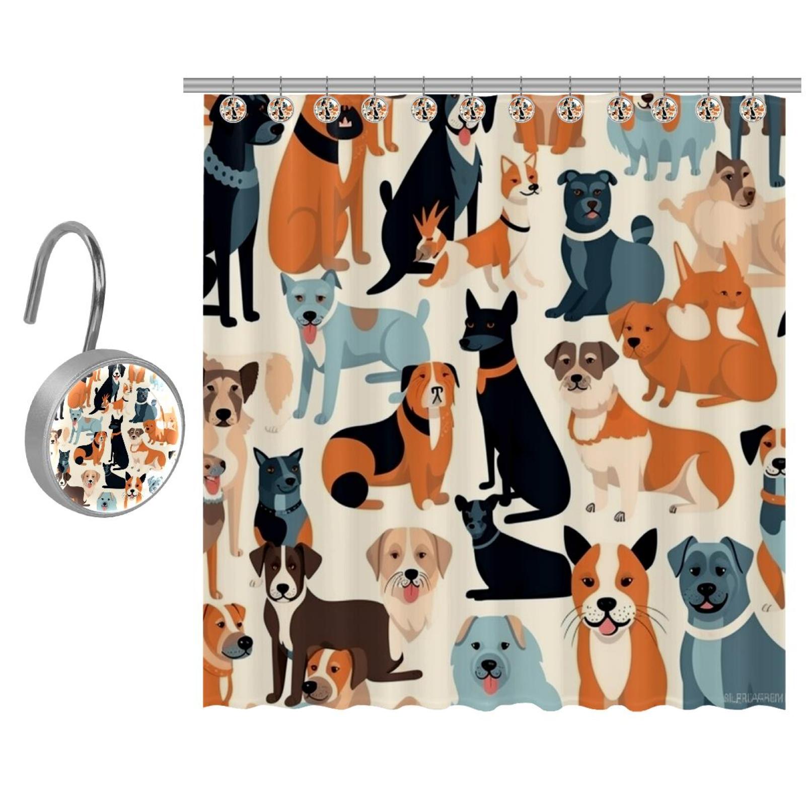 Different Breeds of Dog Shower Curtain Set for Bathroom - Walmart.com