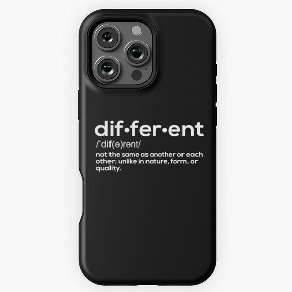 Different Definition Inspirational Quote Phone Case for iPhone 16 15 14 13 12 11 Pro Max - Stylish Modern Phone