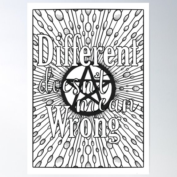 Different Doesn’T Mean Wrong Poster Wall Art, Modern Wall Decor For Living Room Bedroom, 12x18 UNFRAMED