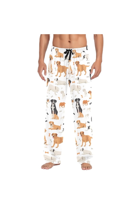Different Dogs Bones joogoo Men's Pajama Pants Cotton Long Sleepwear Lounge Pants S