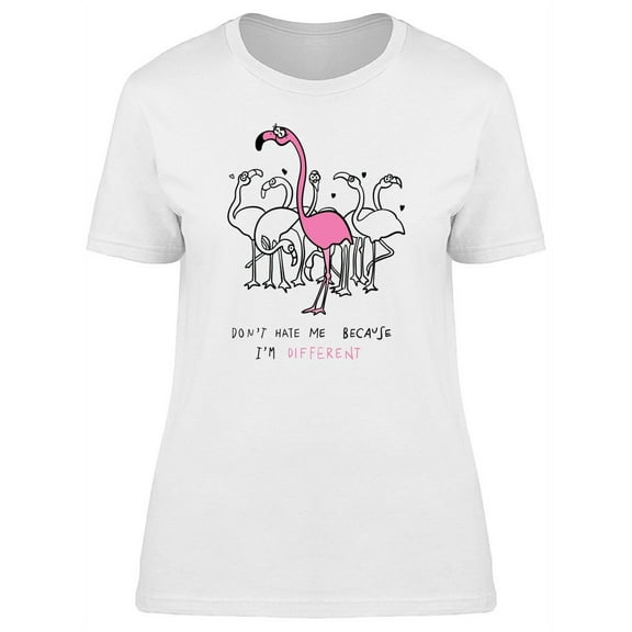 Different Funny Flamingo T-Shirt Women -Image by Shutterstock, Female Large
