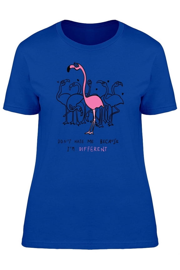 Different Funny Flamingo T-Shirt Women -Image by Shutterstock, Female Small