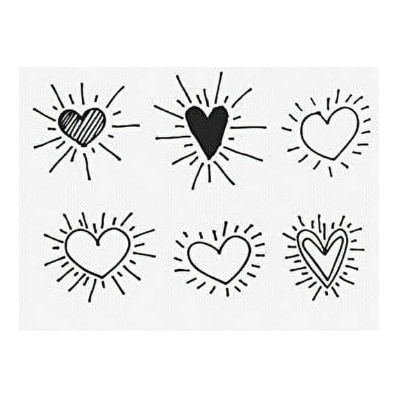 Different Graphic Hearts Mouse Pad Gaming Mousepad 9.84"(L) x 7.87"(W)