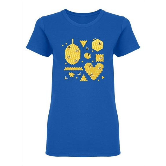 Different Honeycomb Designs Shaped T-Shirt Women -Image by Shutterstock, Female Large