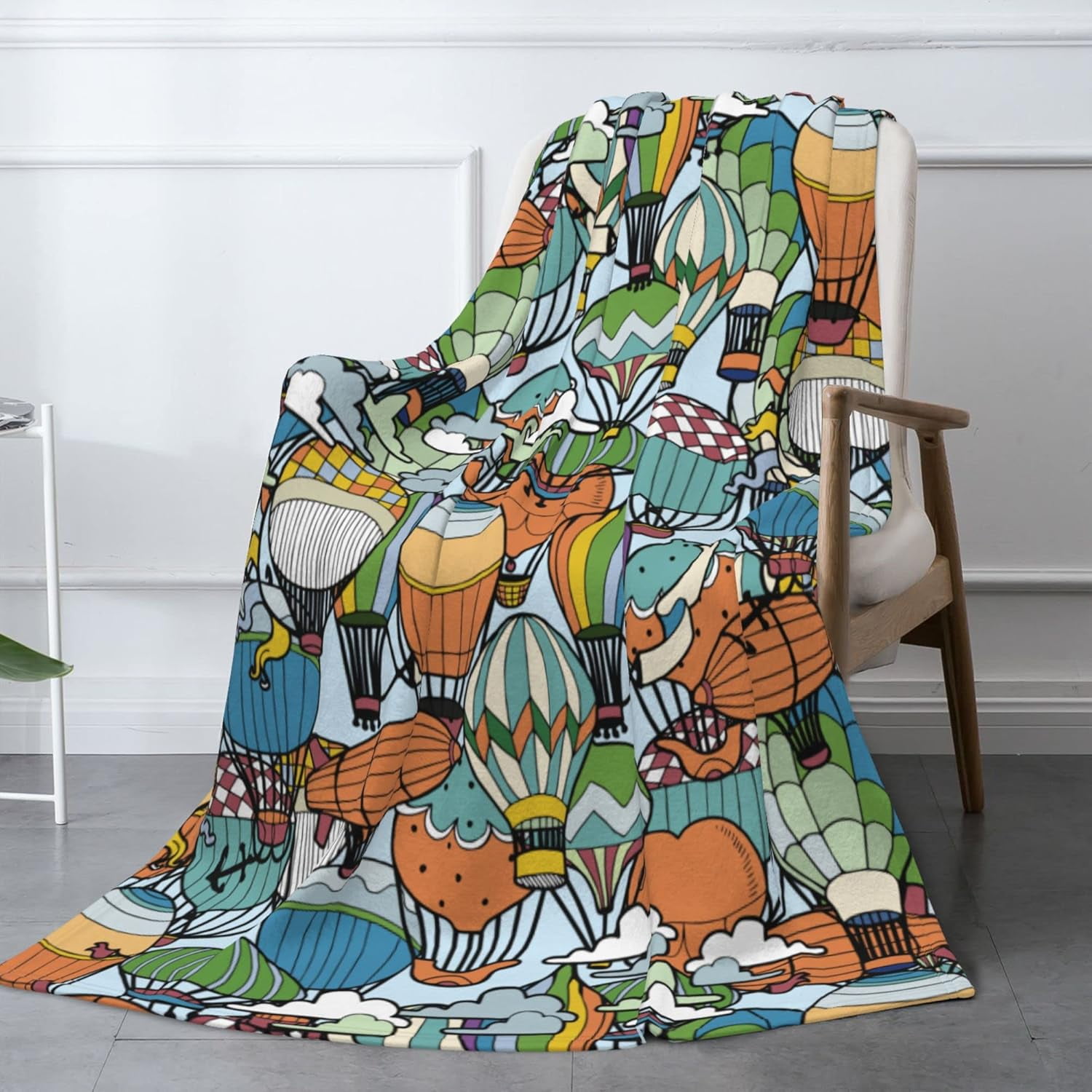 Different Hot Air Balloons Blanket for Couch Bed Throw Blanket