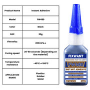 Different Instant Adhesives - Strong Bond for PVC, Ceramic, Wood, Leather - Shockproof & Heat Resistant Glue for DIY/Home Fixing