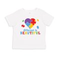 thumbnail image 1 of Different Is Beautiful Autism Toddler T-Shirt 5/6T White, 1 of 3