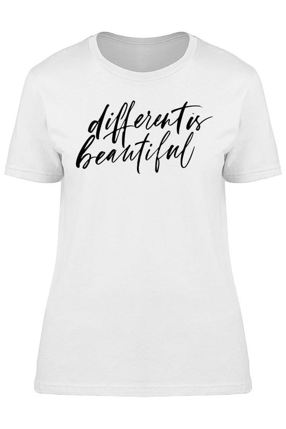 Different Is Beautiful Font T-Shirt Women -Image by Shutterstock, Female Large