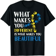 ANYAGE Different Makes You Beautiful Down Syndrome Awareness Women T-Shirt