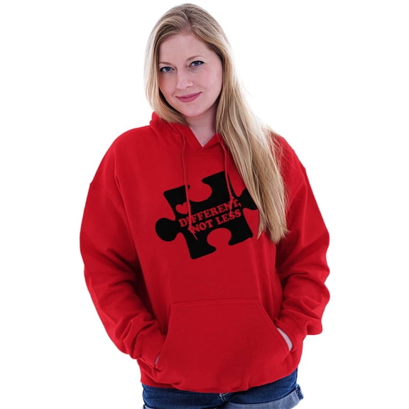 Different Not Less Autism Puzzle Hoodie Sweatshirt Women Men Brisco Brands S
