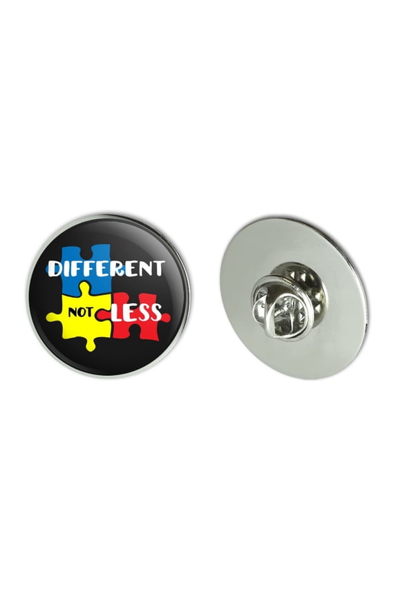 Different Not Less Autism Puzzle Pieces Metal 1.1" Tie Tack Hat Lapel Pin Pinback