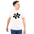 thumbnail image 1 of Different Not Less Autism Puzzle Plus Size Crewneck Graphic Tee Shirt Brisco Brands 3X, 1 of 5