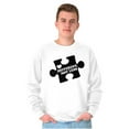 thumbnail image 1 of Different Not Less Autism Puzzle Unisex Plus Fleece Graphic Sweatshirt Brisco Brands 4X, 1 of 5