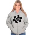thumbnail image 1 of Different Not Less Autism Puzzle Zip Up Hoodie Men's Women's Brisco Brands S, 1 of 6