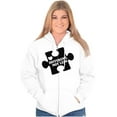 thumbnail image 1 of Different Not Less Autism Puzzle Zip Up Hoodie Men's Women's Brisco Brands S, 1 of 6