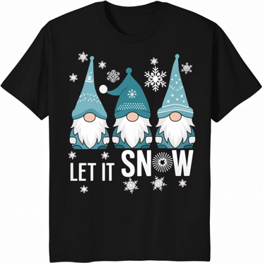 Different Santa Claus Faces Funny Christmas Design T-Shirt