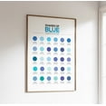 thumbnail image 1 of Different Shades Of Blue Color Chart With 30 Different Hex Color Codes And Rgb Numbers. Quick Reference Chart For Designers Or As Wall Art Wall Art, Modern Wall Decor, 8x12 UNFRAMED, 1 of 2