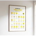 thumbnail image 1 of Different Shades Of Yellow Color Chart With 30 Different Hex Color Codes And Rgb Numbers. Quick Reference Chart For Designers Or As Wall Art Wall Art, Modern Wall Decor, 8x12 UNFRAMED, 1 of 2