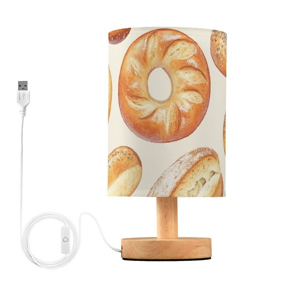 Different Shapes Of Bread Table Lamp with USB Port LED Warm Light Lamp Night Light Home Decor
