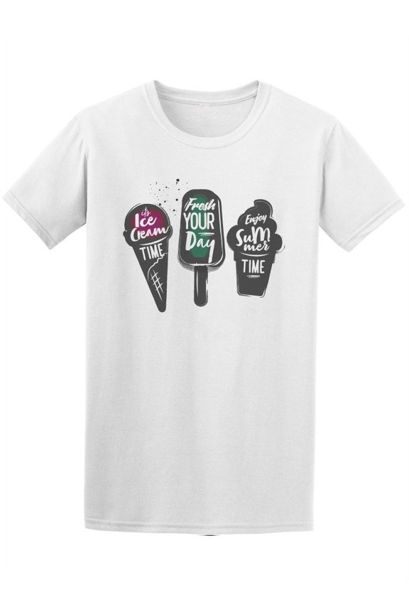 Different Sketch Ice Cream T-Shirt Men -Image by Shutterstock, Male XX-Large