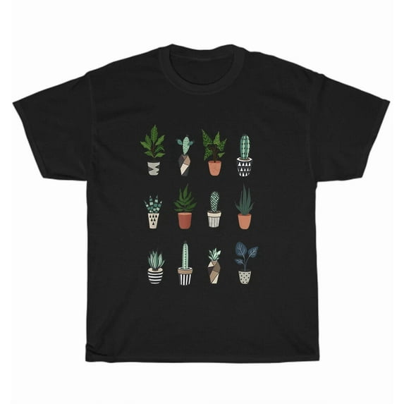 Different Succulent Cactus Plant Lover Leaf Gardener Unique Gift Unisex T-Shirt, up to Size 5XL