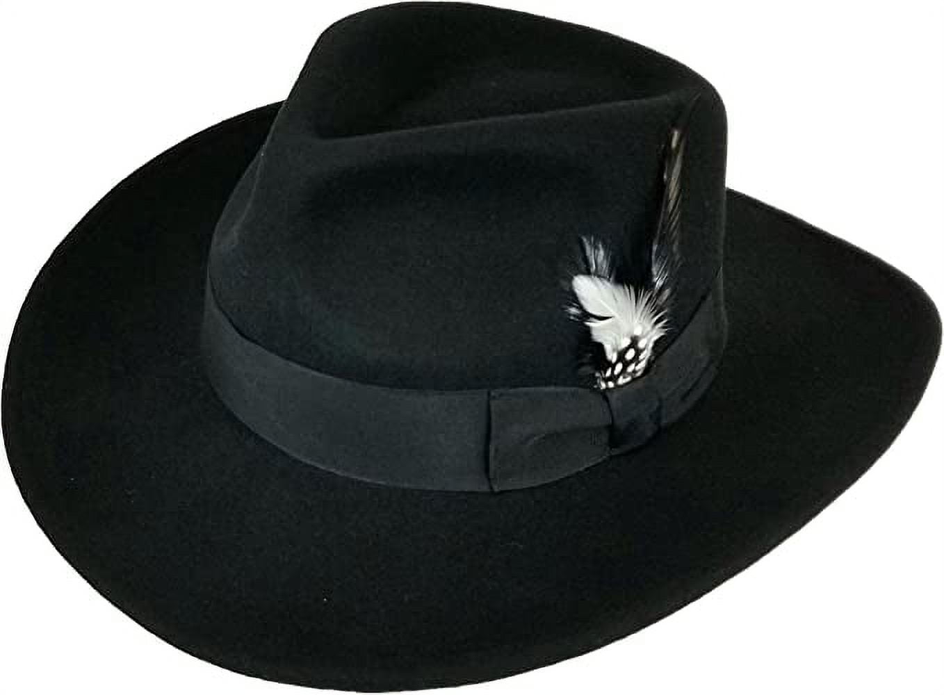 Different Touch 100% Wool Felt Indiana Jones Cowboy Outback Western Fedora Hat