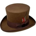 thumbnail image 1 of Different Touch 100% Wool Felt Top Hats Victorian Style 6" Tall Gentlemen Magic Hats, 1 of 2