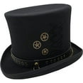 thumbnail image 1 of Different Touch 100% Wool Felt Victorian Mad Hatter Steampunk 6" Tall Magic Top Hats, 1 of 4