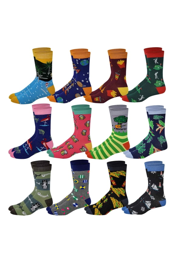 12 Pairs  Mens NEW Design Dress Socks