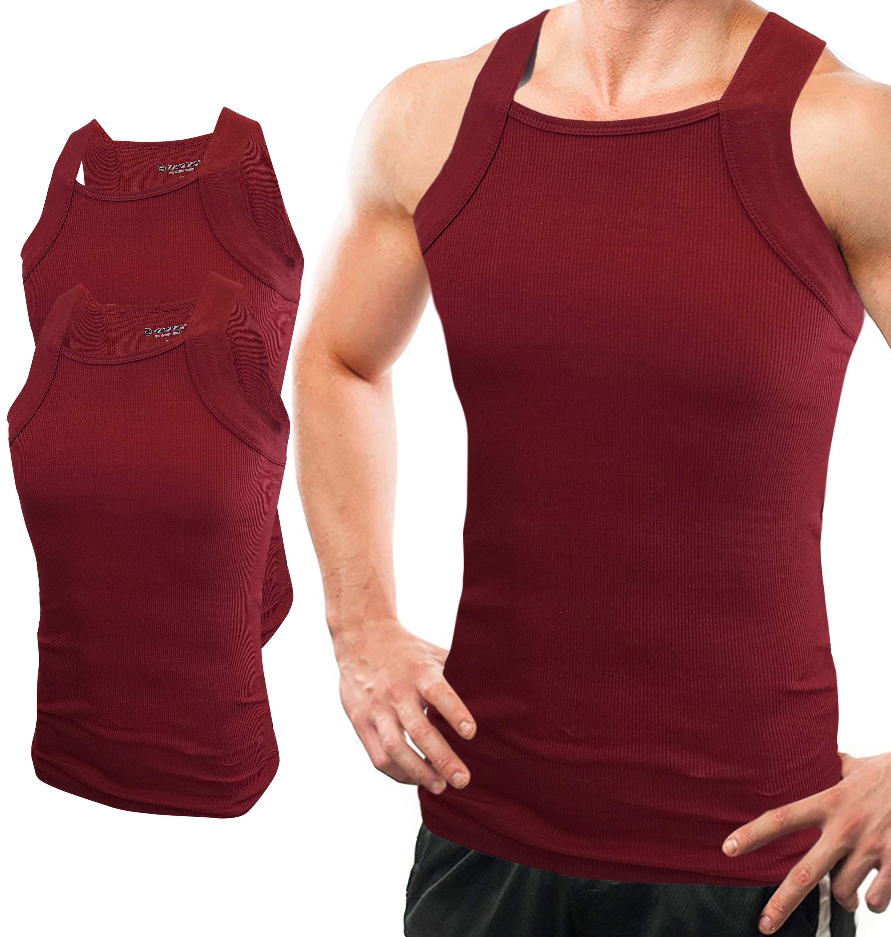 Different Touch 2 Pack Assorted Colors G-unit Tank Tops Square Cut 