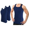 thumbnail image 1 of Different Touch 2 Pack Basic Color G-Unit Tank Tops Muscle Rib for Men, 1 of 1