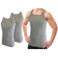 thumbnail image 1 of Different Touch 2 Pack Basic Colors G-Unit Tank Tops for Men, 1 of 5