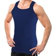 thumbnail image 1 of Different Touch 2 Pack Basic Colors G-unit Tank Tops Square Cut Muscle Rib for Men, 1 of 4