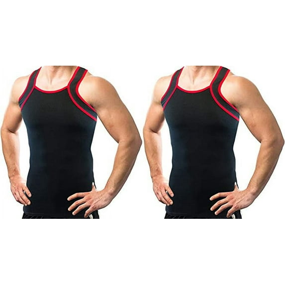 Different Touch 2 Pack Contrast Color G-Unit Tank Tops Muscle Rib Men Adult