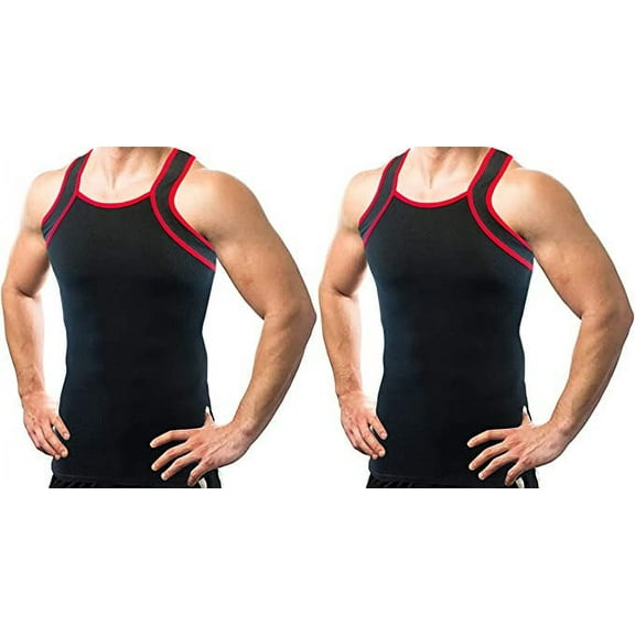 Different Touch 2 Pack Contrast Color G-Unit Tank Tops Muscle Rib Men Adult