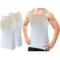 thumbnail image 1 of Different Touch 2 Pack Contrast Color G-Unit Tank Tops Muscle Rib Men Adult, 1 of 3