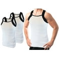 thumbnail image 1 of Different Touch 2 Pack Contrast Color G-Unit Tank Tops Muscle Rib Men Adult, 1 of 4